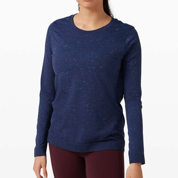 Lululemon Swiftly Relaxed Long Sleeve Cosmic Shift Hyper Blue, Size 6 - Picture 1 of 6